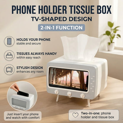 PHONE HOLDER TISSUE BOX