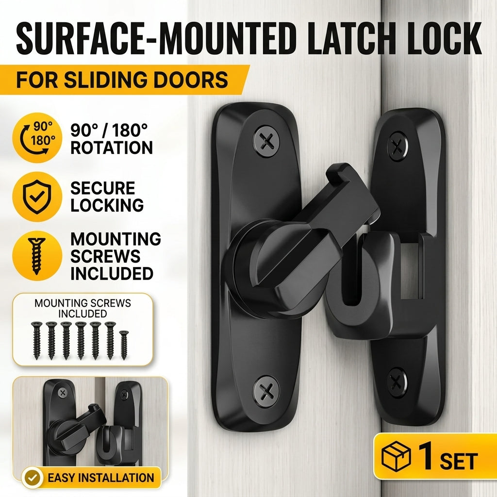 90/180 Degree Flip Door Lock Home Security